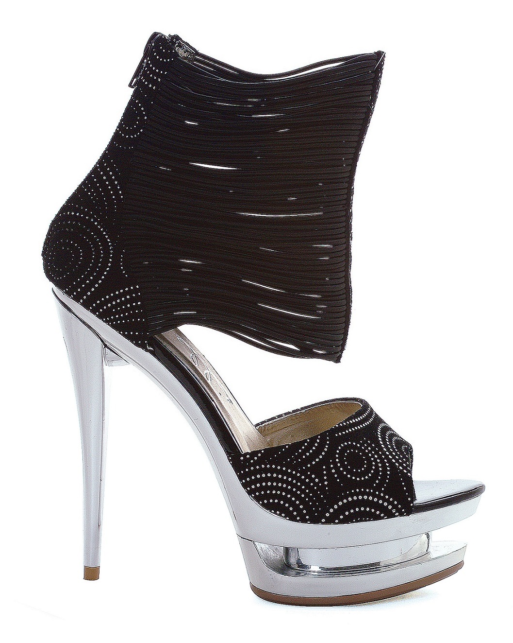 Swedish - 6 Inch Metal Heel Ankle Cuff Sandal